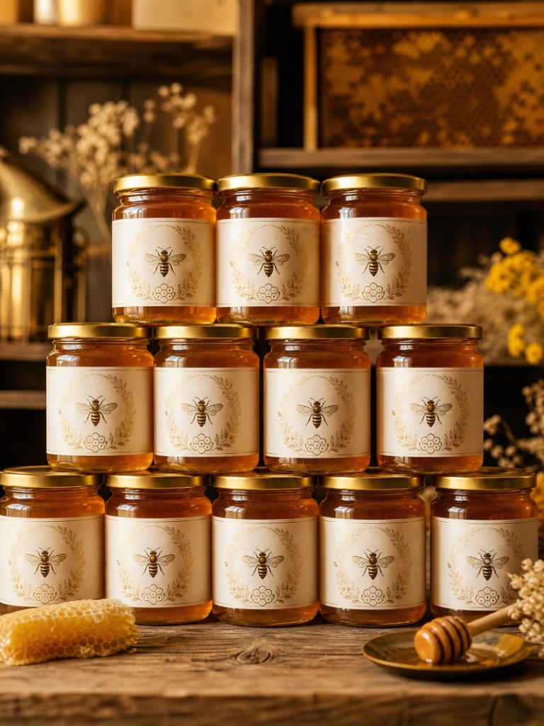 Forest honey harvest
